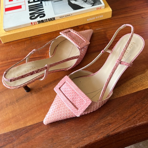 Kate Spade Snakeskin Slingbacks - Picture 3 of 5